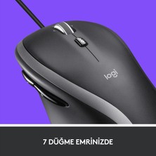 Logitech M500S 4.000 DPI Gelişmiş USB Kablolu Mouse - Siyah