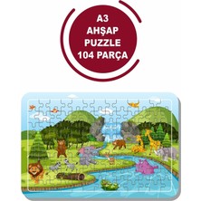 Lipyos Sevimli Hayvanlar A3 104 Parça Puzzle, Oyuncak, Yapboz