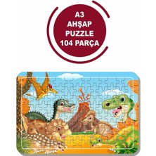 Lipyos Dinazorlar A3 104 Parça Puzzle, Oyuncak, Yapboz