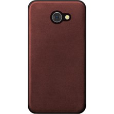 General Mobile Gm 6 360 Derece Slim Premium Deri Görünümlü Silikon Kılıf Kahverengi