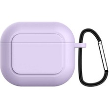 Smcase Apple Airpods 3. Nesil Silikon Mat Soft Tasarım A 23 Mor