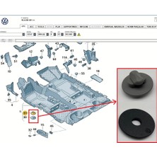 Parça Deponuz Volkswagen Taban Halısı Paspas Klipsi 1 Adet