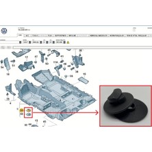 Parça Deponuz Seat Taban Halısı Paspas Klipsi 1 Adet