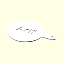 Aldım Geldi Arif Kişiye Isime Isme Özel Kahve Stencil Stensıl Şablon Cafeler Için Sevgiliye Eşe Hediyelik Hediyesi Dekoratif Organik Plastik