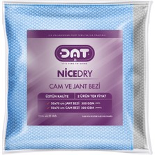 Dat35 Nicedry Mikrofiber Oto Yıkama Paketi 50X70 300GSM Araba Cam Bezi ve 50X70 300GSM Araç Jant Bezi