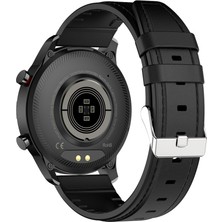 HUA3C TW26 Deri Kayış Bluetooth Arama Kalp Hızı Uyku Izleme Spor Akıllı Saat - Siyah (Yurt Dışından)