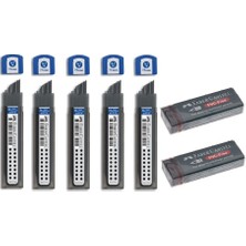 Faber-Castell 0.7mm Uç 5'li Paket + 2'li Büyük Sınav Silgisi