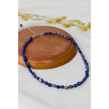 Dünya Doğal Taş Lapis Taşı Doğal Taş Kadın Kolyesi