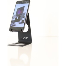 Hansdocom - Metal Telefon Standı - Telefon Tutucu - Şarj Standı - Metal - Siyah - SPHS1BL