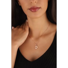 Lia Berto Bombeli D Harf 925 Ayar Gümüş Kolye