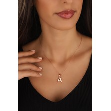 Lia Berto Bombeli A Harf 925 Ayar Gümüş Kolye