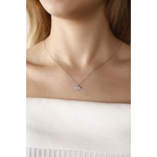 Lia Berto Firuze Gözlü 925 Ayar Gümüş Kolye