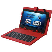 Wontis Samsung Galaxy Tab S SM-T800 10.5" Universal Türkçe Klavyeli Tablet Kılıfı+Otg