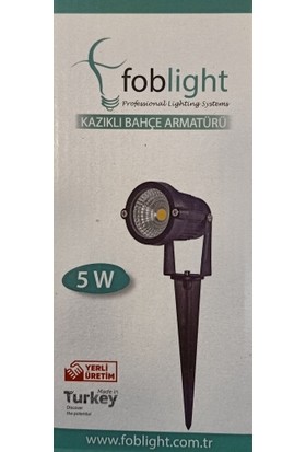 Foblight 5 Watt Yeşil Işık Kazıklı Bahçe Armatürü