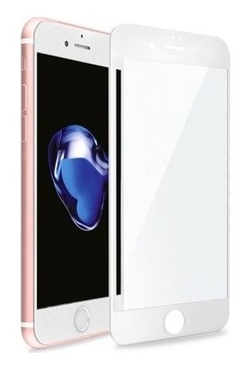 Tiger Apple iPhone 7 & 8 Plus Beyaz Mat Seramik Nano 9d Ekran Tam Kaplayan Kavisli Kırılmaz Cam Ince Ekran Koruyucu