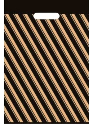 Kent Takviyeli Siyah Poşet 50*60 cm 50 Ad Plastik Malzeme ile Desenli ve Dayanıklı