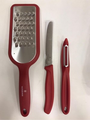 Victorinox Rende-Yan SOYACAK-11CM Bıçak 3 Lü Set Kırmızı