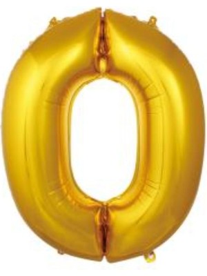 Eğlence Marketi 40'' 100 cm Altın Gold Folyo Rakam Balon 0