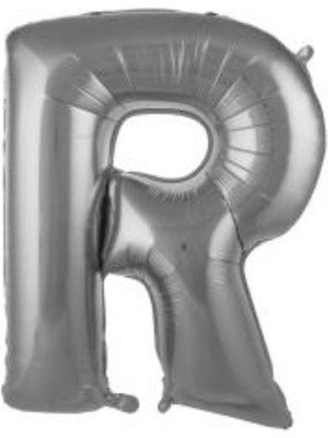 Eğlence Marketi 34 Inç Folyo Harf Balon 76 cm Gümüş R