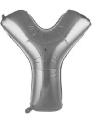 Eğlence Marketi 34 Inç Folyo Harf Balon 76 cm  Gümüş Y
