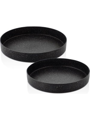 Falez Black Plus 2 Li Fırın Tepsi Seti Siyah Falez Blc 1001 Granit Fırın Tepsi Pfoa Içermez