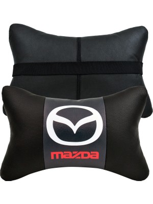 Ayaz Grup Mazda 2'li Lüx Ortopedik Oto Boyun Yastığı (Dijital Deri Baskı)