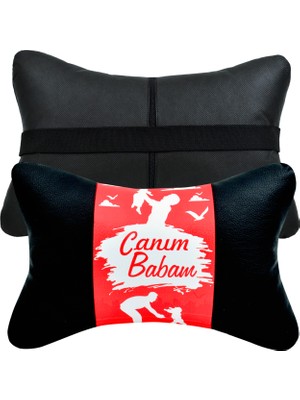 Ayaz Grup 2'li Lüx Ortopedik Oto Boyun Yastığı (Dijital Deri Baskı)