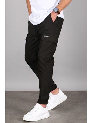 Madmext Siyah Kargo Cep Jogger Pantolon 5437
