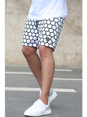 Madmext Beyaz Erkek Deniz Şortu 4255