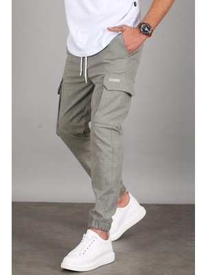 Madmext Gri Kargo Cep Jogger Pantolon 5437