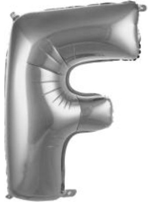 Eğlence Marketi 34 Inç Folyo Harf Balon 76 cm  Gümüş F