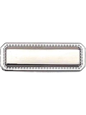 Angel Çanta Aksesuar Dikdörtgen Gümüş Plaka Süs