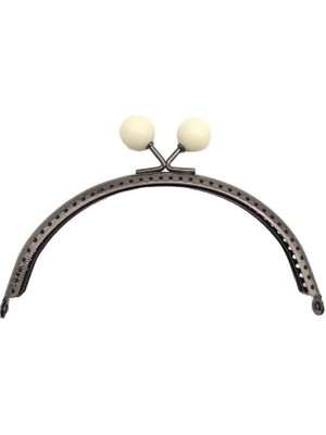 Angel Çanta Aksesuar Cüzdan Klipsi 13 cm Kremtoplu Füme Metalli