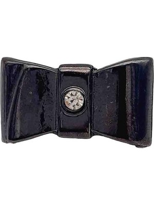 Angel Çanta Aksesuar Füme Fiyonk Taşlı Plaka Süs