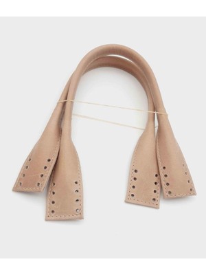 Angel Çanta Aksesuar Gerçek Deri Kısa Pelikan Model Çanta Sapı Vizon Renk