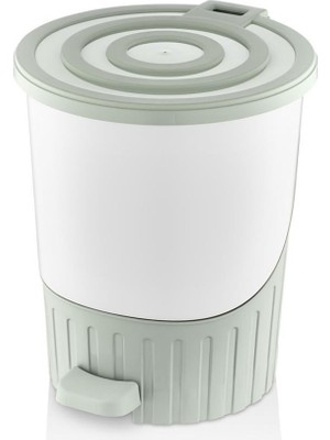 Bursev Dünya 1070 14 Lt Pastel Pedallı Çöp Kovası
