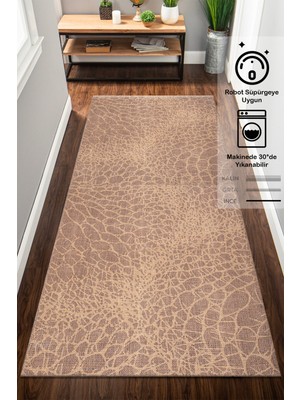 Rugium Konfor Halı Rugium Pera Jüt Desenli Yıkanabilir Yolluk Halı Pamuk Taban Dokuma Kilim 2317 160 x 300 cm