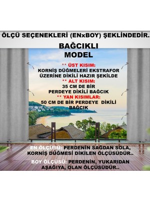 Altın Pamuk Her Ölçüde Enxboy Seçenekli Bağcıklı Balkon Perdesi-Balkon Brandası Mavi