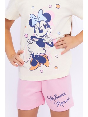 Minnie Mouse 4641C Kız Çocuk Şort Pijama Takım