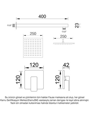 Fause Ankastre Duş Seti Tetra FAU102