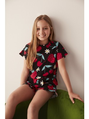 Penti Kız Çocuk Big Cherry 2li Pijama Takımı