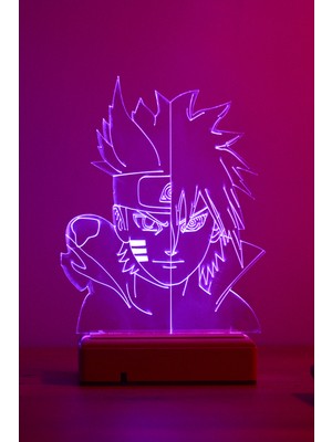 Modiwa Design Sasuke Uchiha Uzumaki Naruto 16 Renkli Anime Gece Lambası