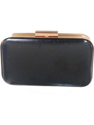 Angel Çanta Aksesuar Abiye Çanta Kalıbı Oval Köşe Light Gold Metalli