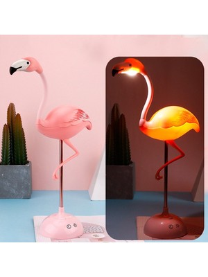 Epazzar Flamingo Şarjlı Dokunmatik Usb'li Çocuk Masa Gece Dekor Lambası