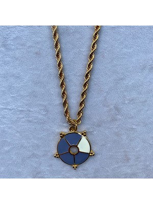 Naz Duzla Jewelry Burgu Altın Kaplama Uzun Zincir Charm Kolye