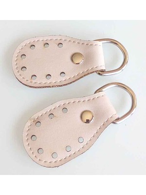 Angel Çanta Aksesuar Açık Krem Renk, Sapların Uç Kısmına Dikmek Için Deri Aparat.