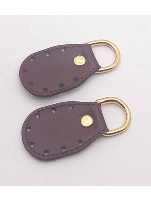 Angel Çanta Aksesuar Bordo Renk, Sapların Uç Kısmına Dikmek Için Deri Aparat.