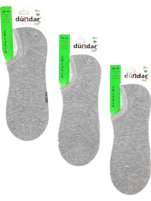 Dündar Çoprap 3'lü Paket Bambo Sneaker Çorap Gri