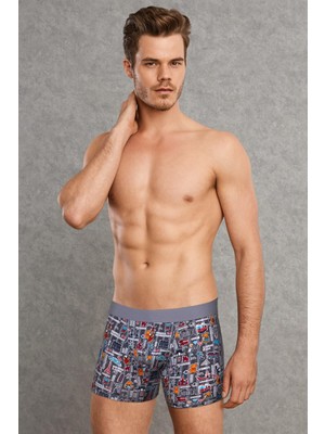 Doreanse 1816 Erkek Modal Çok Renkli Baskılı Torbalı Normal Paça Boxer