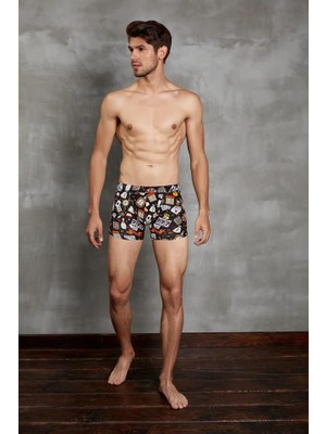 Doreanse 1817 Erkek Modal Kıbrıs Baskılı Torbalı Normal Paça Boxer
